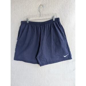 Nike Shorts Mens XL Navy Blue Running Swoosh Logo Gym Workout Athletic Fitness